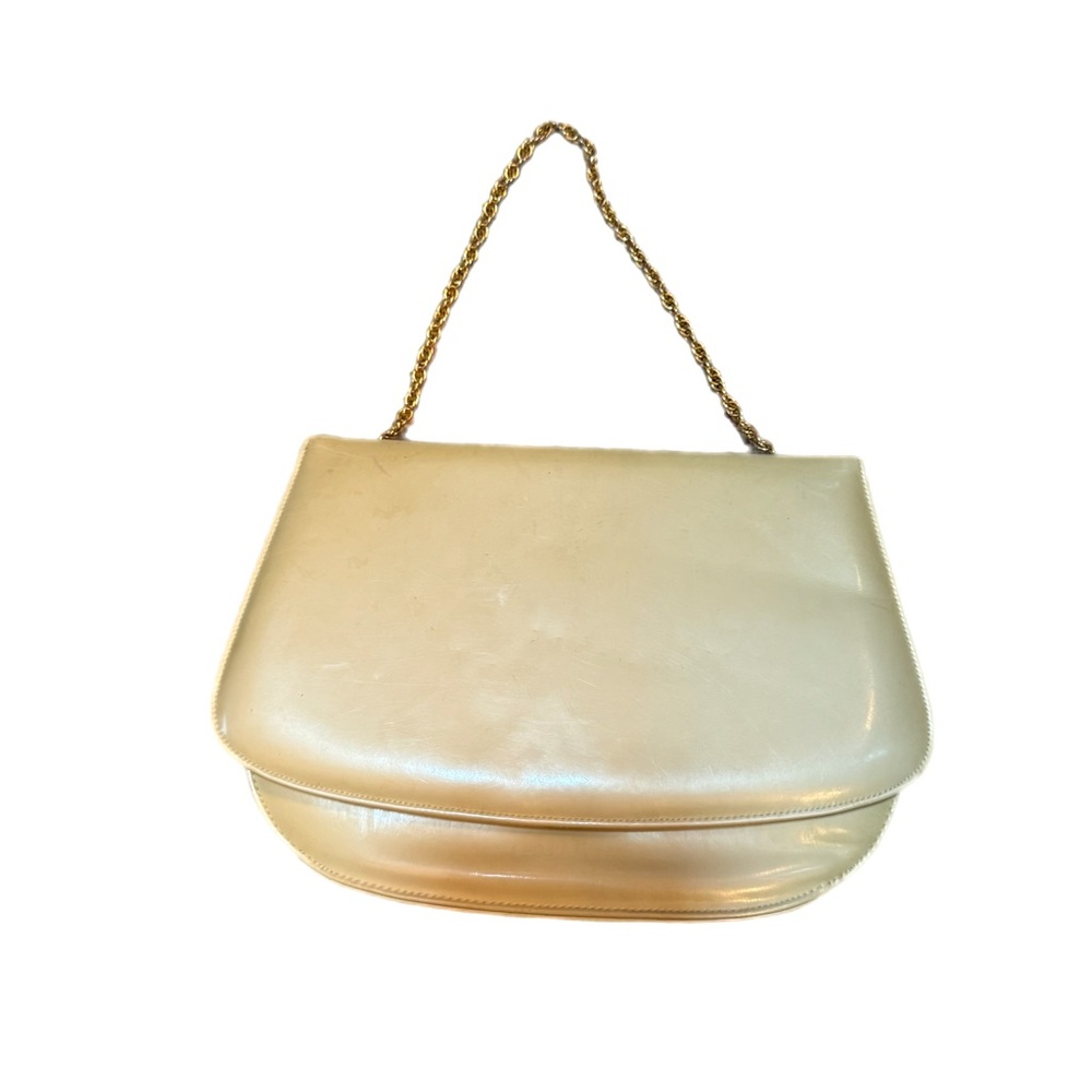 Vintage Sydney California 1950s Purse Hand Bag Gold with Gold Chain Evening Bag